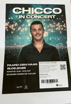 2 tickets Chicco in Concert in het Paard Den Haag 15 mei 2025 